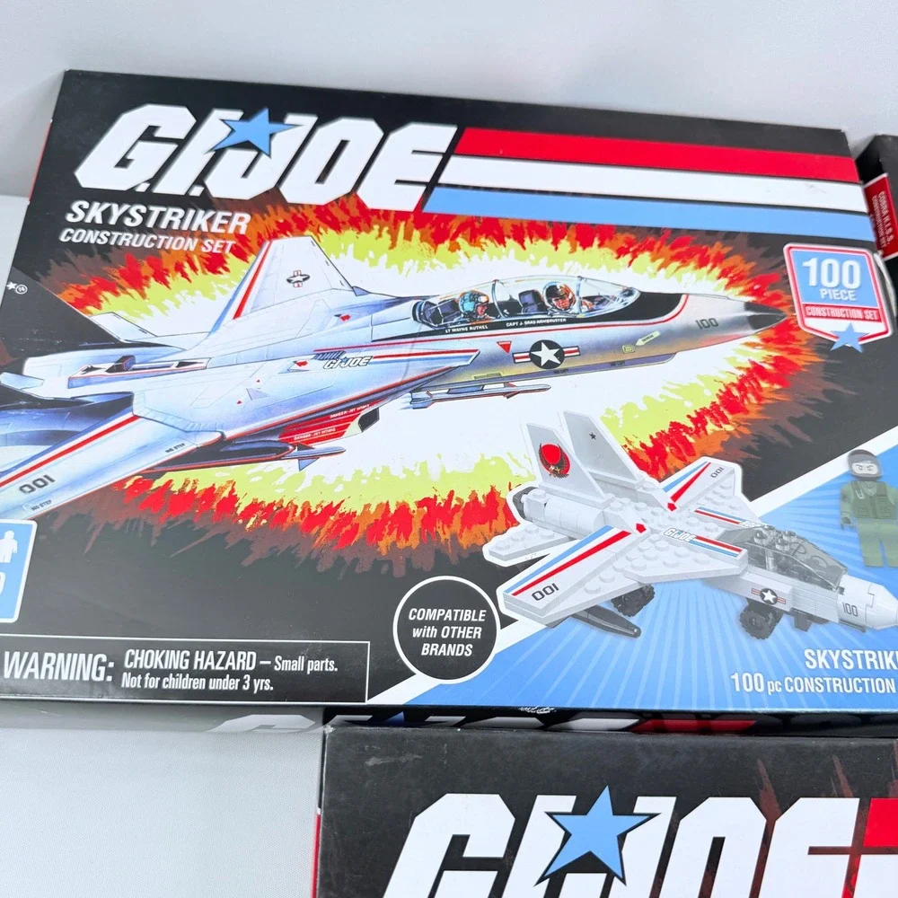 GI Joe Construction Set Lot 3 Skystriker Cobra HISS Ninja Commando 4x4 100pc New